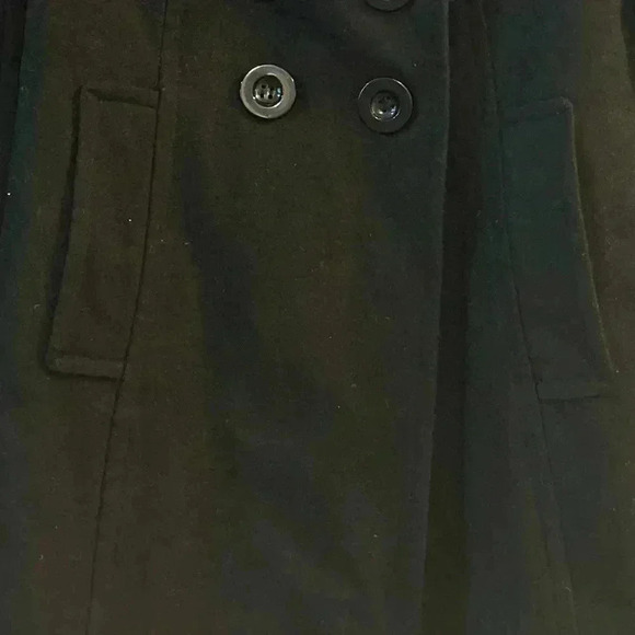 Ann Taylor Wool Blend Black Doublebreasted Pea Coat-Size XSP - Picture 3 of 14